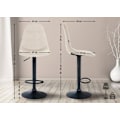 Miniatyrbillede 4 af 6: Barstol x1 med justerbar fodstøtte, drejelig, sæde i creme stof, sort metalramme 10_0004838 Grädde