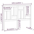 Miniatyrbillede 4 af 4: Hovedgærde - Massivt træ - Lys brun - 125,5 x 4 x 100 cm - Moderne design - Soveværelse Ljusbrun