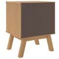 Pikkukuva 5 / 6: Yötyöpöytä kahdella laatikolla 45 x 39 x 57 cm harmaasta ja ruskeasta männystä DEC034536 kastanj