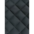 Miniatyrbillede 5 af 6: Barstol x1 sæde med dekorative diamantstænk i sort PVC og ben i sort metal 10_0005223 Metall