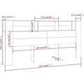 Miniatyrbillede 4 af 4: Hovedgavl med opbevaring, tilbehør til seng, natbord, hylde 220 x 18,5 x 104,5 MDF hvid