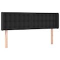 Miniatyrbillede 2 af 5: Hovedgærde - LED - Sort - 147x16x78/88 cm - Syntetisk læder - Moderne - Design Svart