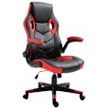 Miniatyrbillede 1 af 4: Kontor stol gamer ergonomisk justerbar drejelig rød/sort