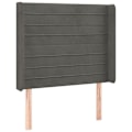 Miniatyrbillede 2 af 4: Hovedgærde - Ikke specificeret - 93x16x118/128 cm - Mørkegrå velour - Indbygget LED - Moderne design Mörkgrå