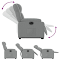 Miniatyrbillede 6 af 6: Fauteuil relax TV med elektrisk løftefunktion, meget komfortabel i lys grå stof DEC028316 Grå
