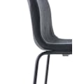 Miniatyrbillede 5 af 6: Barstol x1 moderne design stabelbar med sort stofsæde og 4 sorte metalben 10_0004957 Metall