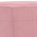 Miniatyrbillede 4 af 6: Reposeføder taburet sengestel 70 x 55 x 41 cm i lyserødt velour DEC030553 Rosa