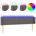 Miniatyrbillede 1 af 4: Hovedgærde til soveværelse med LED-møbel 183 x 16 x 78/88 syntetisk grå