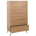 Pikkukuva 1 / 6: Designerkorkeakaappi 3D 5 laatikkoa mango-puusta ja metallista 145x80x44 cm 04_0006528 kastanj