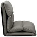Miniatyrbild 6 av 6: Fällbar justerbar golvfauteuil lång stol i mikrofiber grå DEC026235 Grå