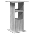 Miniatyrbillede 4 af 6: Multifunktionelt sidebord 60 x 60 x 102 cm med opbevaring i grå ingeniørtræ DEC036338 kastanj