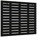 Pikkukuva 1 / 4: Sängyhead accessory vuode makuuhuone kaluste seinätyyli palette 96 x 3 x 91,5 massiivipuu musta