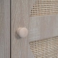 Miniatyrbillede 3 af 6: Nattens bord, sidebord med to opbevaringsrum i kubu, trælook eg og MDF 56x40x40 cm 04_0008529 kastanj