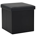 Miniatyrbillede 1 af 6: Tabouret sidde opbevaringspuf i sort PVC DEC026352 Svart