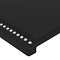 Miniatyrbillede 4 af 4: Sengehoved tilbehør til soveværelse møbel med LED 93 x 16 x 118/128 syntetisk sort