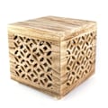 Miniatyrbillede 1 af 6: Tabouret, kube, træ, sidebord, kube, brunt træ, sengebord, lav bordhylde, 39 x 40 x 40