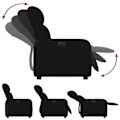 Miniatyrbillede 5 af 6: Fauteuil relax TV med elektrisk hældningsfunktion, meget komfortabel i sort stof DEC028488 Svart