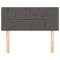 Miniatyrbillede 2 af 6: Hovedgærde til soveværelse møbel 80 x 5 x 78/88 cm i mørkegrå velour TDL0203176 Grå