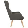 Miniatyrbillede 3 af 6: Moderne design loungestol i mørkegrå velour DEC026694 Grå