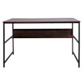 Miniatyrbillede 3 af 5: Bureau table d computer opbevaringsplads under bordpladen 120x60 cm i MDF brun og metal 04_0006062 kastanj