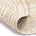 Pikkukuva 3 / 4: Käsintehty matto, valkoinen ja luonnollinen jute 90