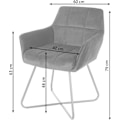 Miniatyrbillede 2 af 6: Stol - Design - Retro - Sort Velour - Metalben - 1 Plads Svart