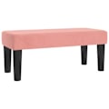 Miniatyrbillede 1 af 5: Sengebænk 70 x 30 x 30 cm i lyserød fløjl DEC024684 Rosa