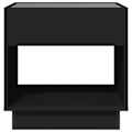 Pikkukuva 3 / 6: Yöpöytä LED-peilillä ja avoimella osastolla 50 x 50 x 50 cm mustaa engineering-puuta ja lasia DEC033160 kastanj