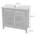 Miniatyrbillede 2 af 6: Bamboo design undersink cabinet, praktisk og elegant til badeværelse 60x67x30cm 04_0001253 Flerfärgad