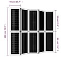 Miniatyrbillede 6 af 6: Paravent separator for room partition 5 panels in paulownia wood brown DEC030986 kastanj