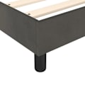 Miniatyrbillede 4 af 6: Sengebund - TDL - 80x200 cm - Mørkegrå velour - 1 plads - Leveres samlet Mörkgrå