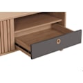 Miniatyrbillede 3 af 6: Sublim sofa bord med 2 opbevaringsrum og 1 skuffe i mangotræ 52 x 114 x 59 cm beige skuffe grå 04_0008455 Beige