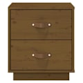 Pikkukuva 2 / 6: Yöpytabletti kahdella laatikolla 40 x 34 x 45 cm mäntypuuta, hunajapähkinänvärinen DEC036213 kastanj