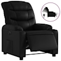 Miniatyrbillede 2 af 6: Fauteuil relax TV med elektrisk vippemekanisme, meget komfortabel i sort PVC DEC028470 Svart