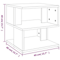 Miniatyrbillede 5 af 5: Sofa endebord bordmøbel til stuen 40 x 40 x 40 cm spånplade farve eg DEC032415 Flerfärgad