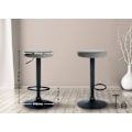 Miniatyrbillede 2 af 6: Barstol x1 simpel design, justerbar højde, grå velourbetræk, sorte metalben 10_0005353 Grå