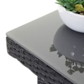 Miniatyrbillede 5 af 5: Havemøbel i polyrotan med rygerglasbordplade 160x90 cm antracit til 4 til 6 gæster 04_0001762 Flerfärgad