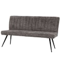 Pikkukuva 1 / 6: Ruokasalin sohva pehmustetulla harmaa ruskea chenille-kankaalla ja metallilla 160 cm 04_0005860 Grå