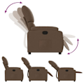 Miniatyrbillede 5 af 6: Fauteuil relax TV med komfortabel polstring, manuel hældningsfunktion i brun stof DEC028054 kastanj