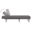 Pikkukuva 5 / 6: Meridienne chaise longue sisätiloihin, kolme muunneltavaa asentoa, harmaa PVC DEC026192 Grå