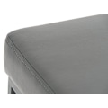 Miniatyrbillede 3 af 5: Barstol x1 med fodstøtte, enkelt design, højde 85 cm i grå PVC og sort metal 10_0005246 Grå