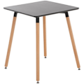 Miniatyrbillede 1 af 6: Designet køkkenbord i enkel stil 60x60x70 cm i sort MDF 10_0005531 Svart