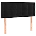 Miniatyrbillede 1 af 4: Hovedgærde - Ikke specificeret - 80x5x78/88 cm - Sort velour - Klassisk stil - Tidløs Svart