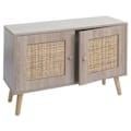 Pikkukuva 1 / 6: Kompakti buffet kaapilla, jossa on kaksi säilytyskomponenttia, kubu-puusta, tammen näköinen, 56x80x30 cm 04_0006518 kastanj