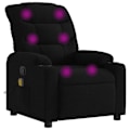 Miniatyrbillede 2 af 6: TV afslapningsstol med massagefunktion, 6 massagepunkter, stoffet sort DEC027051 Svart