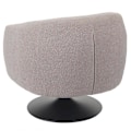 Pikkukuva 5 / 6: Kahvilatuoli cocktail pyörivä tuoli ekstra suuri boucle-kangasta kerma beige ja metalli 04_0006850 Beige