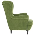 Miniatyrbillede 3 af 6: Lounge stol til stue designet og moderne i lysegrønt velour DEC028682 Grön