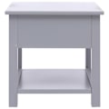 Miniatyrbillede 3 af 6: Sidebar-table til sofa med skuffer 40 x 40 x 40 cm paulownia træ grå DEC032440 kastanj