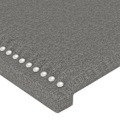 Miniatyrbillede 4 af 6: Hovedgærde til soveværelse med sidekant 183 x 16 x 118/128 cm mørkegrå stof TDL0204967 Grå