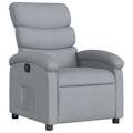 Miniatyrbillede 1 af 6: Fauteuil relax TV med komfortabel polstring, manuel vippefunktion i lysegråt stof DEC027893 Grå